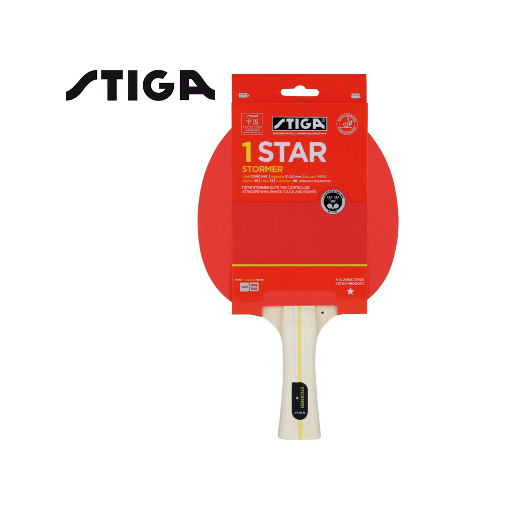 Raquette de ping-pong STIGA 1 Star Stormer Unisexe
