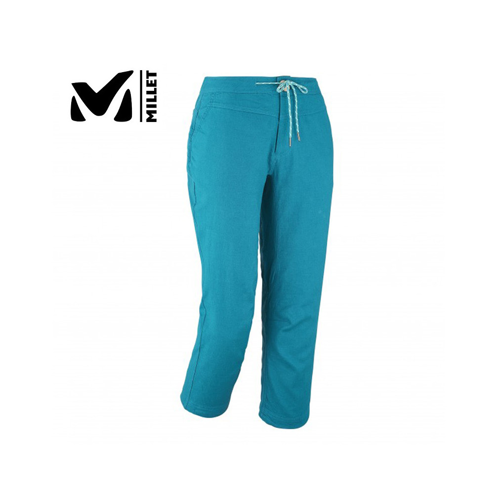 Pantalon d'escalade MILLET Babilonia Hemp Capri Bleu Femme