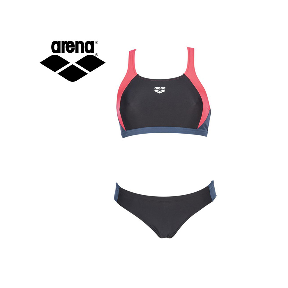 Maillot de bain ARENA Ren Two Piece Noir Rose Bleu Femme