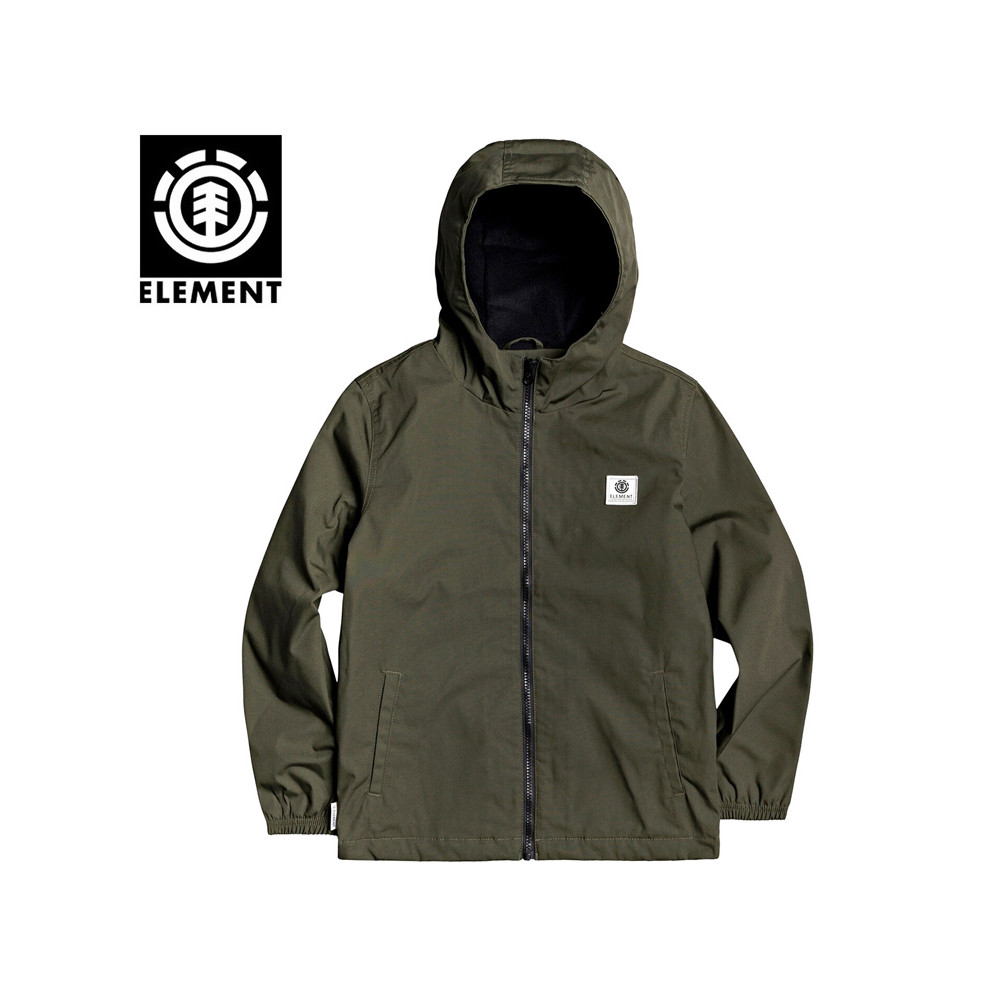 Veste imperméable ELEMENT Alder Kaki Junior