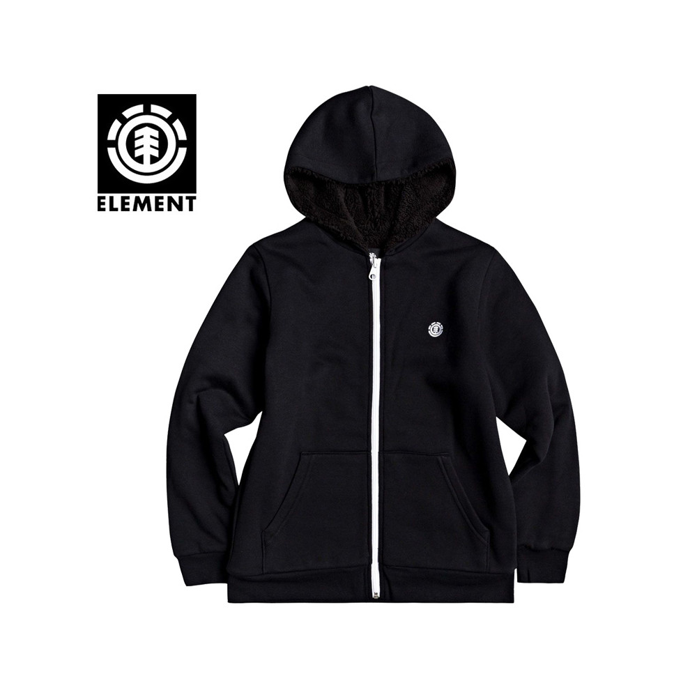 Sweat molletonné ELEMENT Bolton Noir Junior