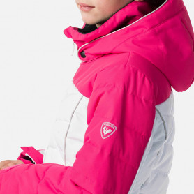 Doudoune de ski ROSSIGNOL Girl Polydown Pearly Rose / Blanc Fille