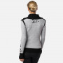 Pull ROSSIGNOL JCC Drawi Flock 1/2 zip Argent Femme