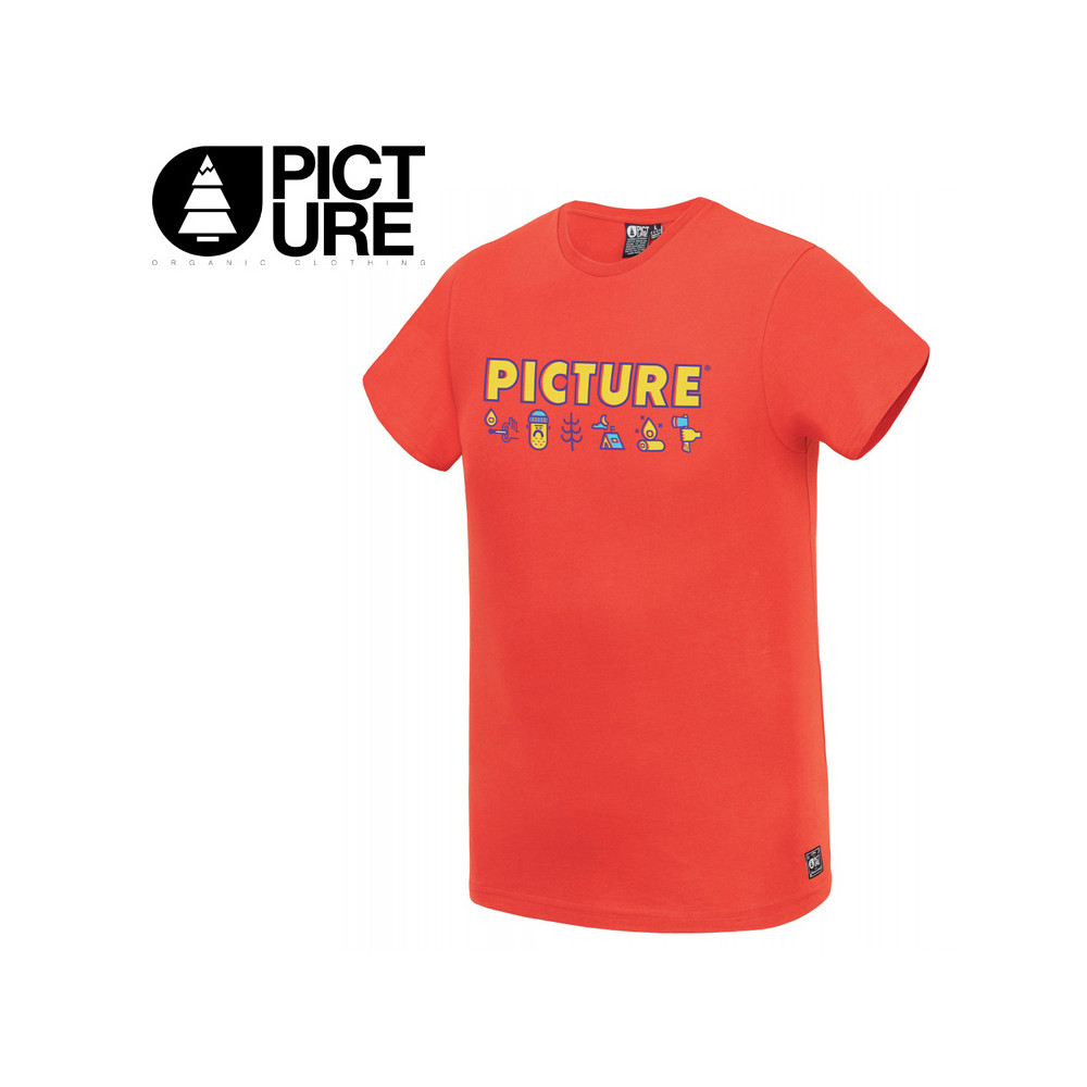 T-shirt PICTURE ORGANIC Otto Tee Rouge orangé Junior