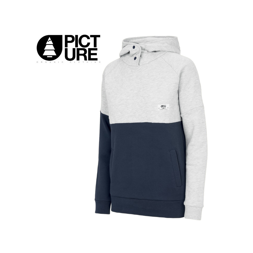 Sweat PICTURE ORGANIC Jully Gris / Bleu marine Femme