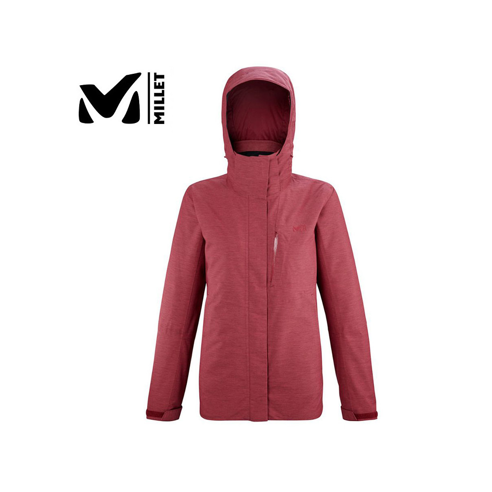 Veste MILLET Pobeda 3 en 1 Rouge chiné Femme