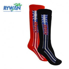 Chaussettes RYWAN Perform Noir / Rouge Junior (2 paires)