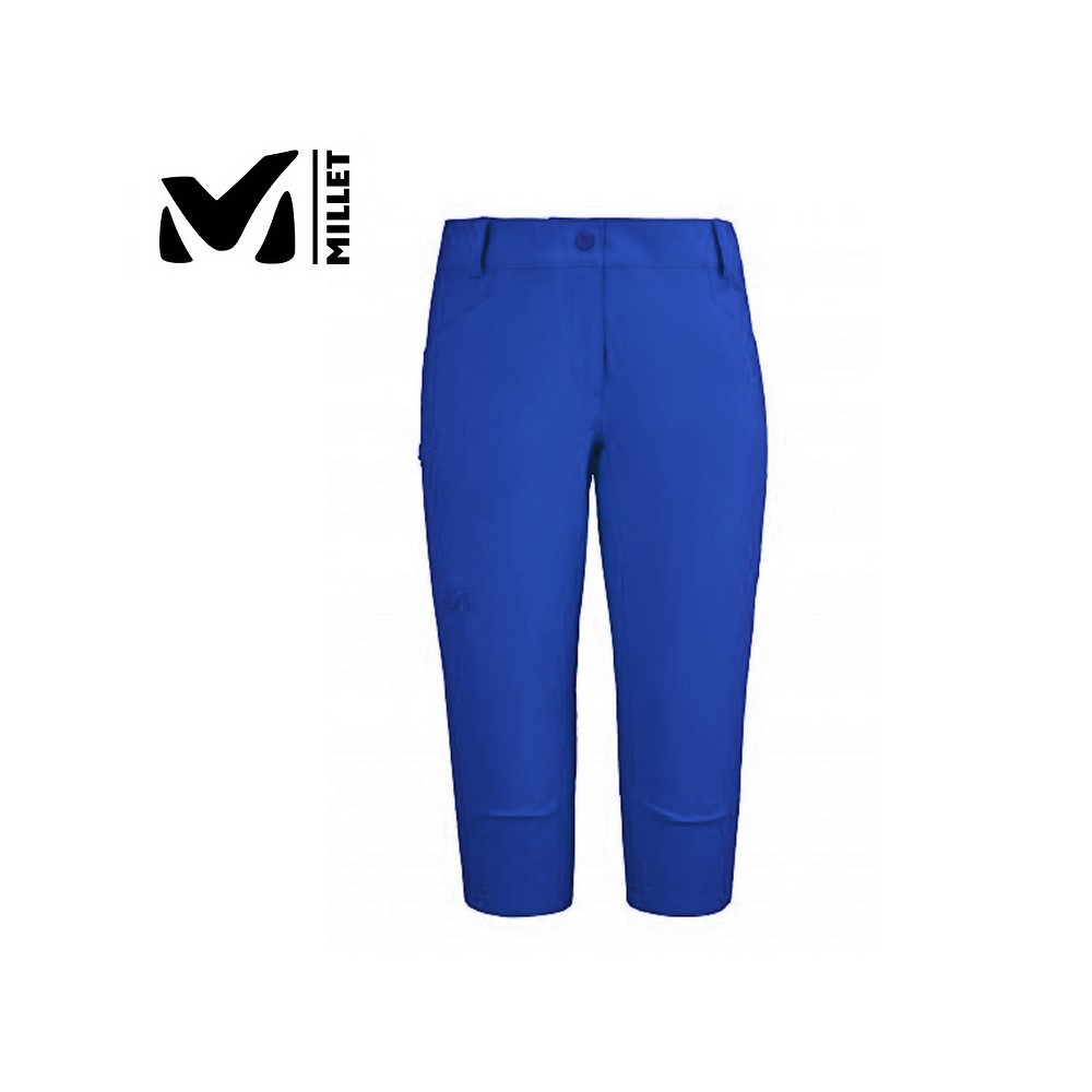 Pantalon 3/4 de randonnée MILLET Treeker Stretch Bleu roi Femme