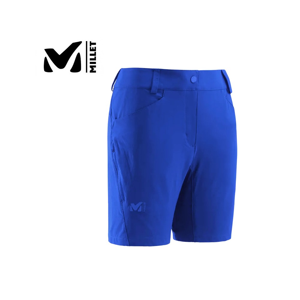 Short de randonnée MILLET Treeker Stretch Bleu roi Femme