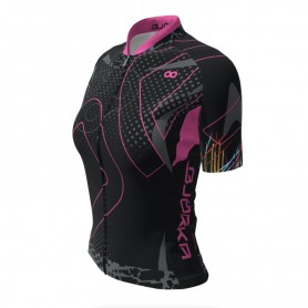 Maillot de vélo BJORKA Cobra Noir / Rose Femme