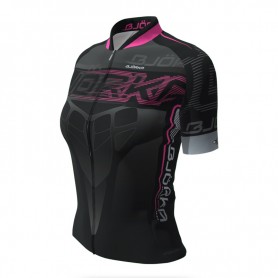 Maillot de vélo BJORKA Izoard Noir / Rose Femme