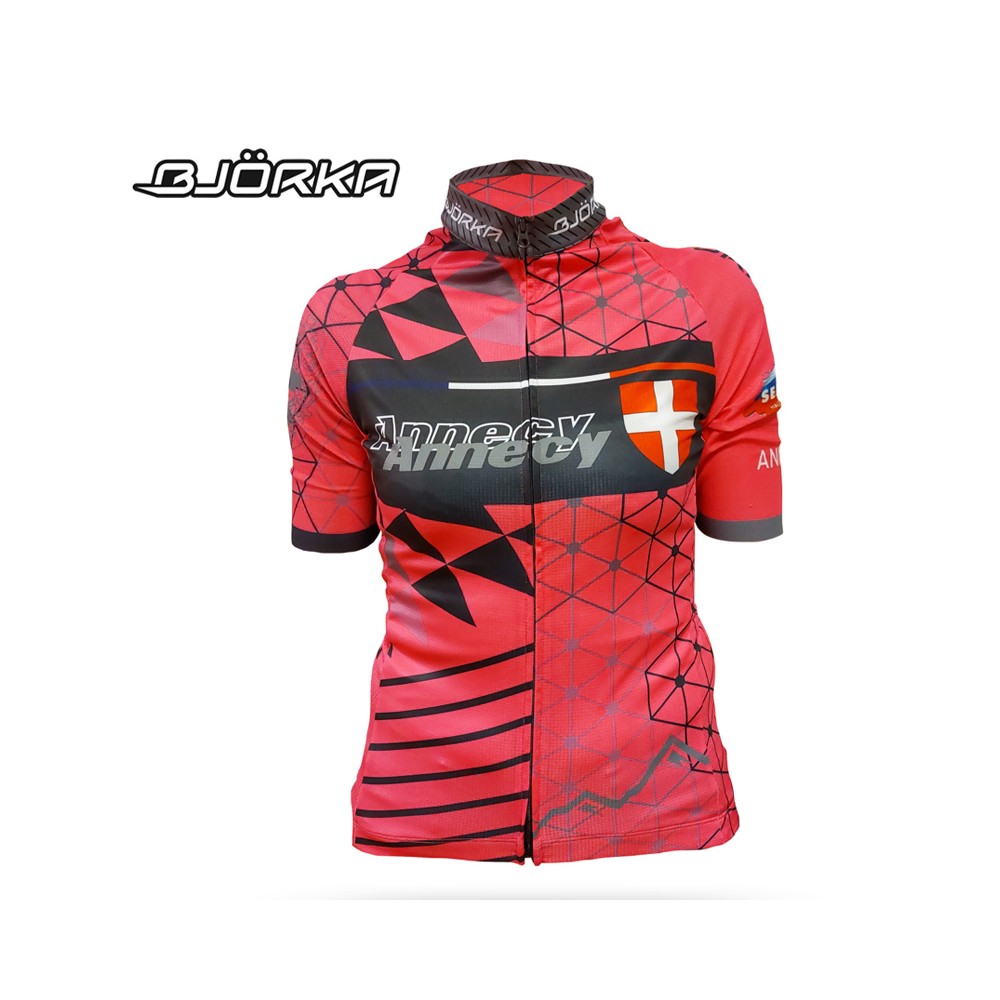 Maillot de vélo BJORKA Annecy Rose Femme