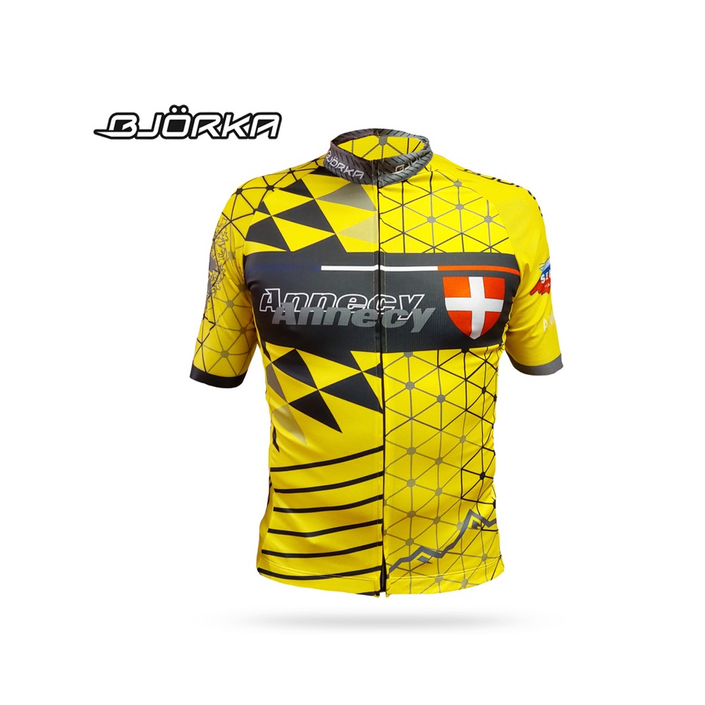 Maillot de vélo BJORKA Annecy Jaune Homme