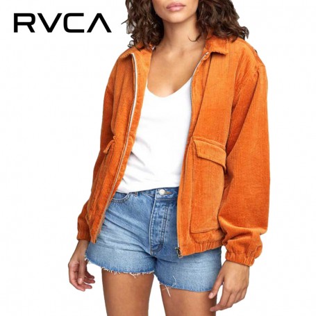 Blouson RVCA Viber Corduroy Orange Femme