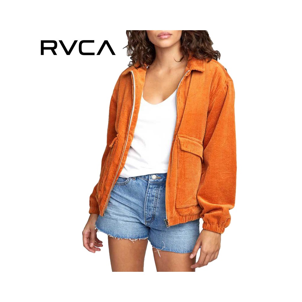 Blouson RVCA Viber Corduroy Orange Femme
