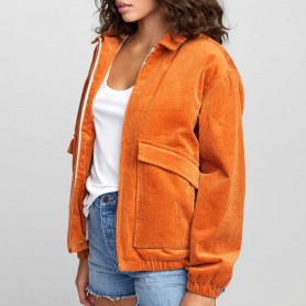 Blouson RVCA Viber Corduroy Orange Femme