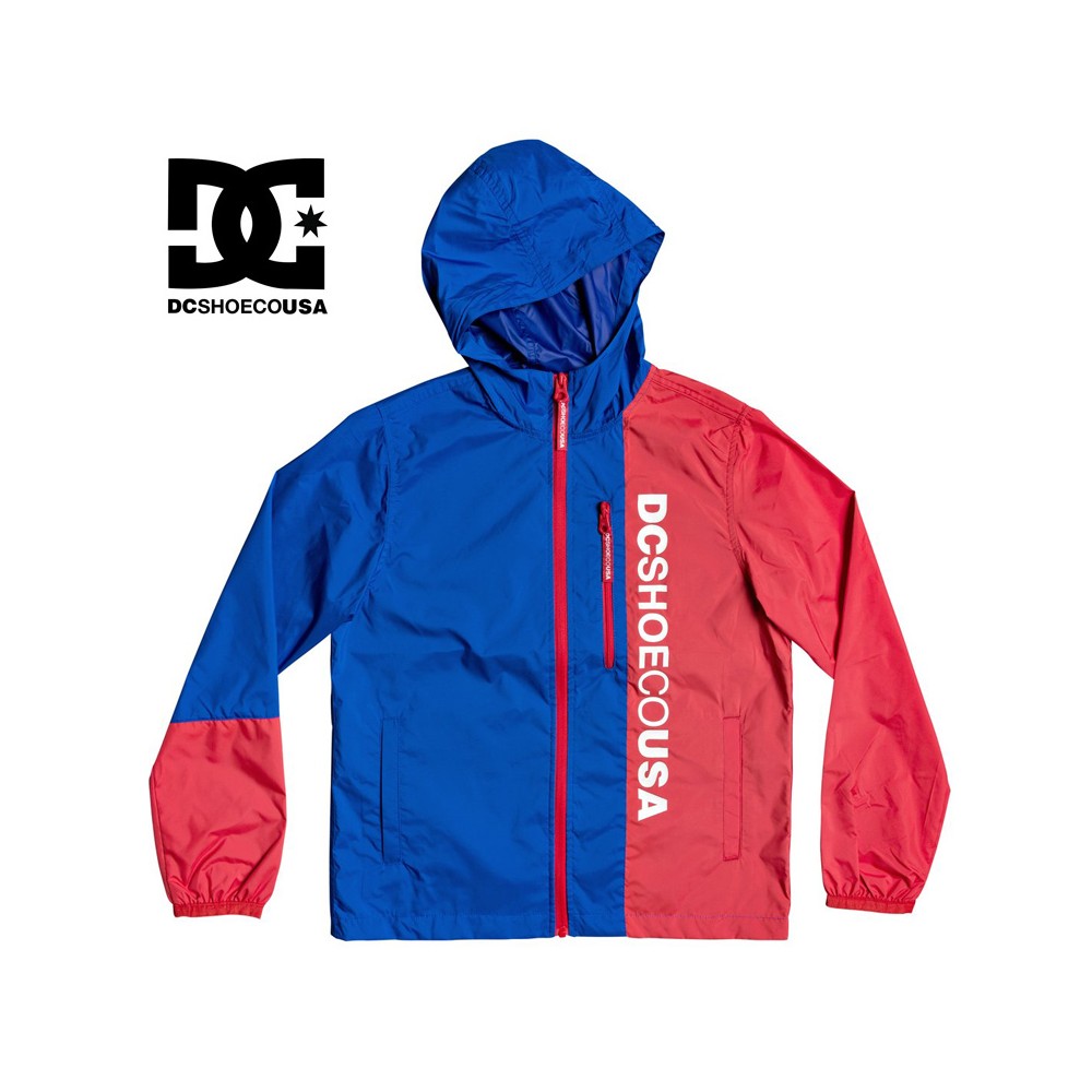 Veste coupe-vent DC SHOES Dagup Triple Block Bleu / Rouge Junior