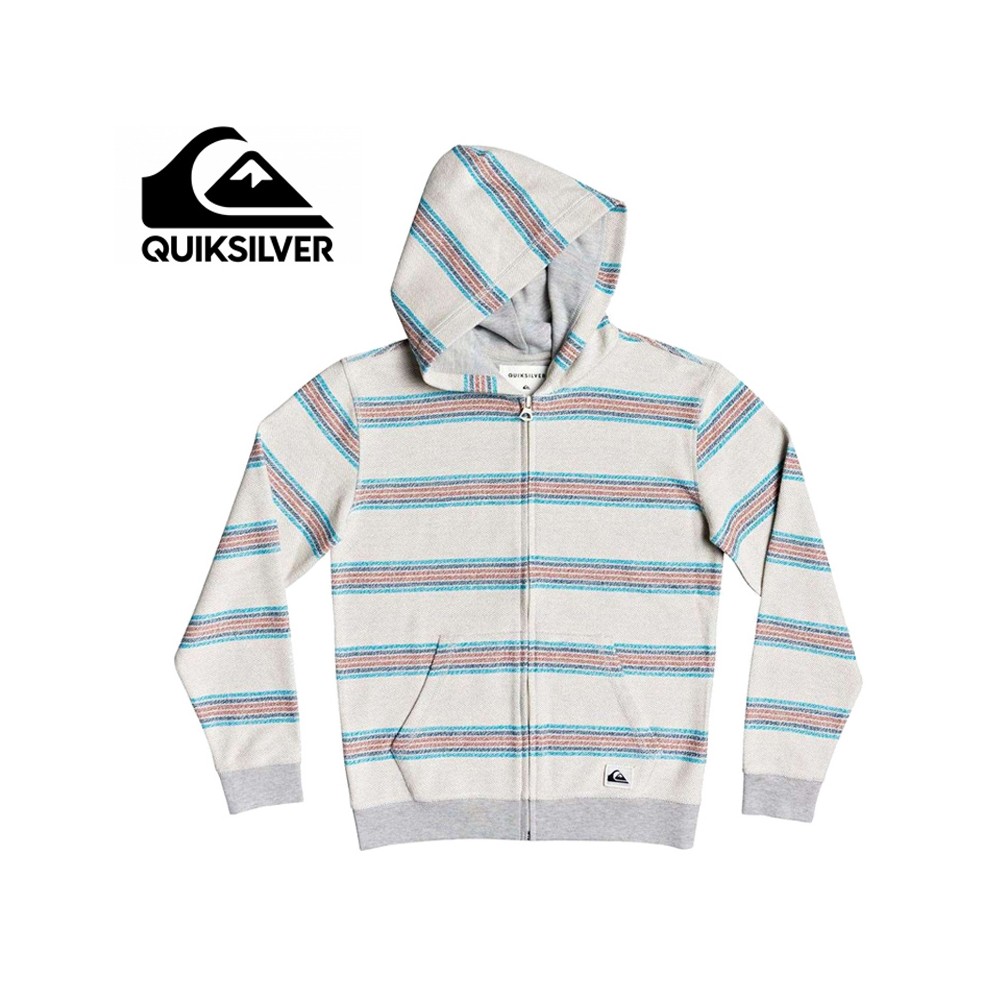 Sweat à capuche zippé QUIKSILVER Great Otway Gris Junior