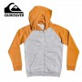 Sweat à capuche zippé QUIKSILVER Easy Day Gris / Orange Junior