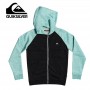 Sweat à capuche zippé QUIKSILVER Easy Day Noir / Vert Junior