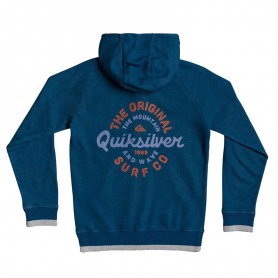 Sweat à capuche zippé QUIKSILVER Motorcycle Bleu Junior