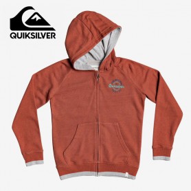 Sweat à capuche zippé QUIKSILVER Motorcycle Rouille Junior