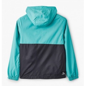 Anorak coupe-vent QUIKSILVER Lazy Left Bleu vert Junior