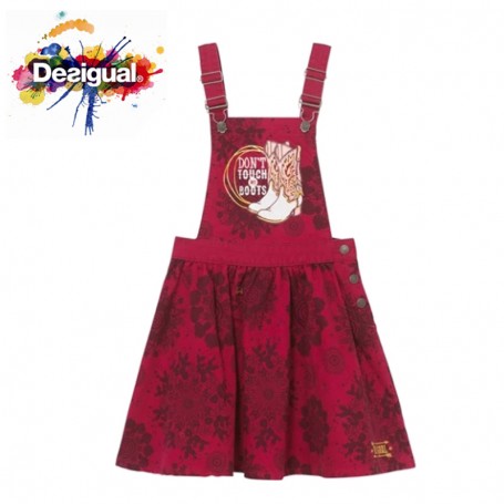 Salopette jupe DESIGUAL Praia Bordeaux Fille