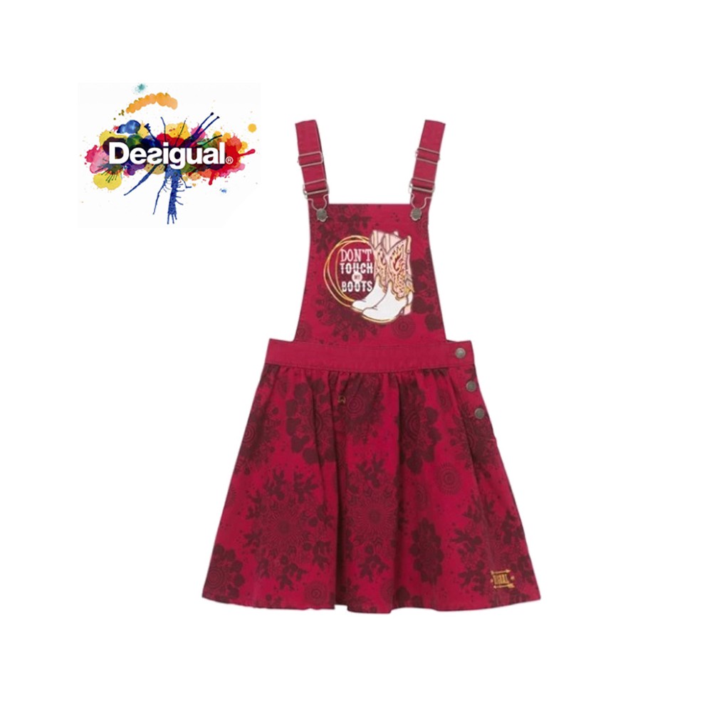 Salopette jupe DESIGUAL Praia Bordeaux Fille