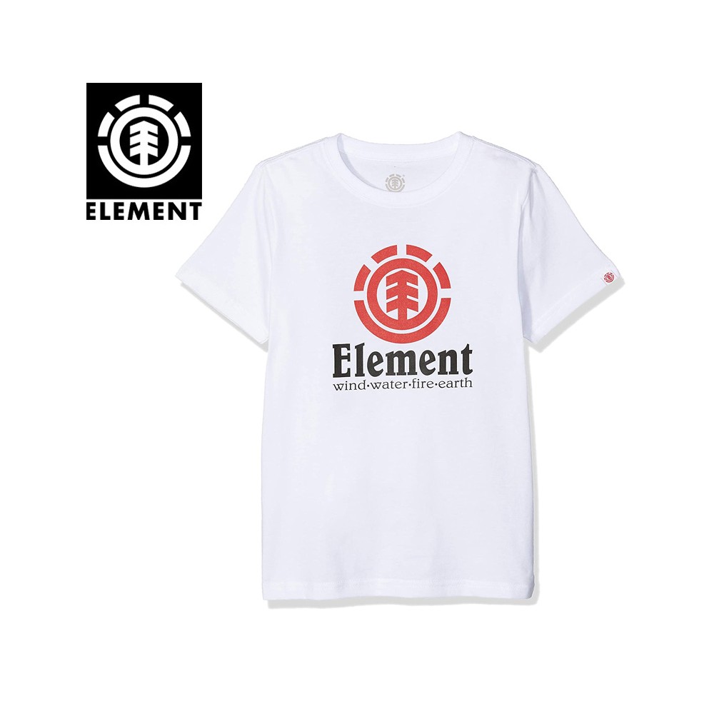 T-shirt ELEMENT Vertical SS Boy Blanc Garçon