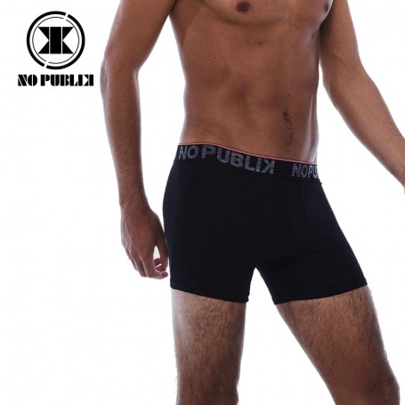 Boxer coton NO PUBLIK Fashion Noir/Rose Homme