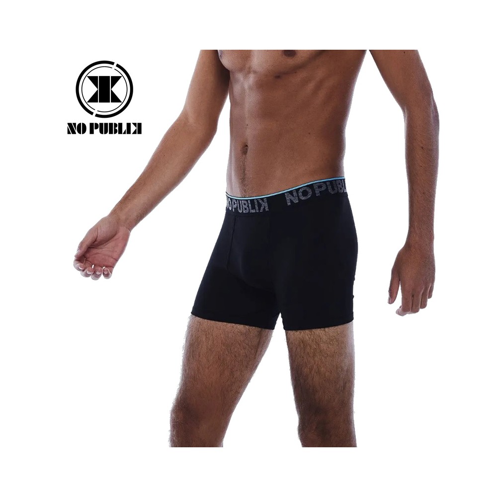 Boxer coton NO PUBLIK Fashion Noir/Bleu Homme