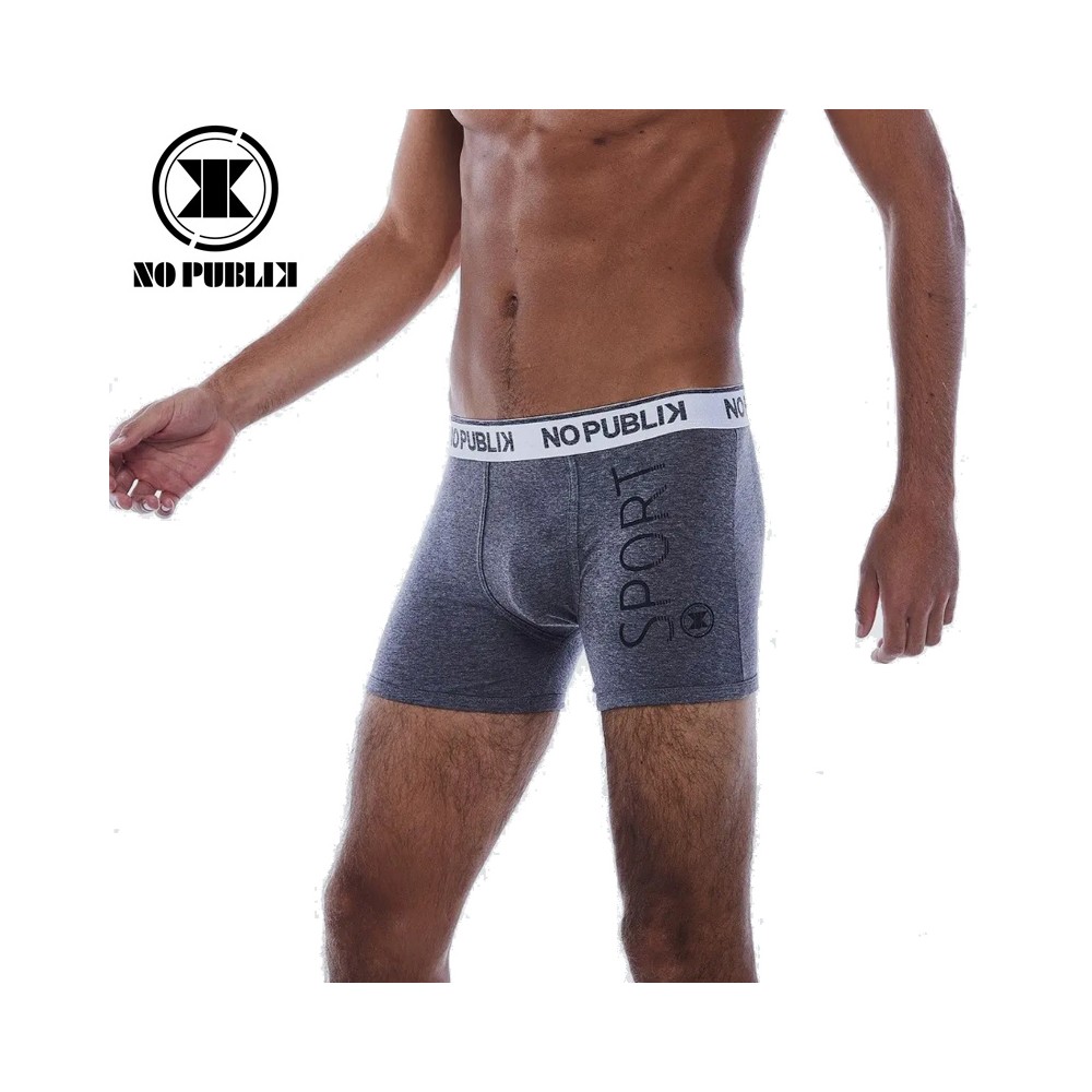 Boxer NO PUBLIK Sport Gris Homme