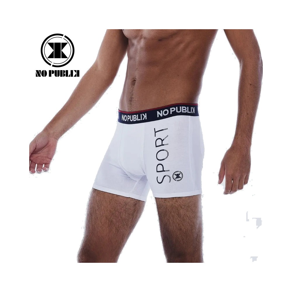 Boxer NO PUBLIK Sport Blanc Homme