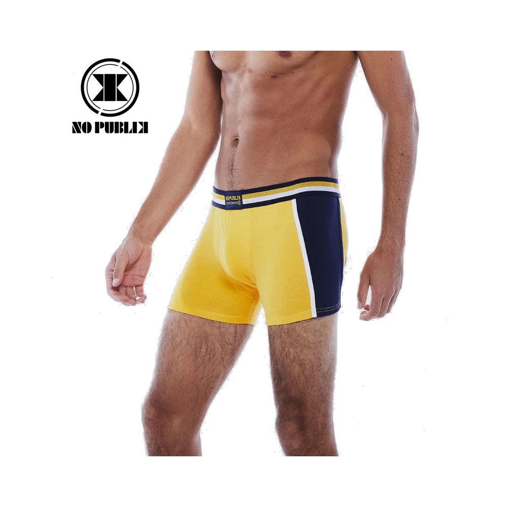 Boxer coton NO PUBLIK Sportswear Jaune Homme