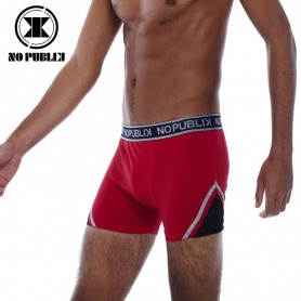 Boxer coton NO PUBLIK Graphic Rouge/Bleu Homme