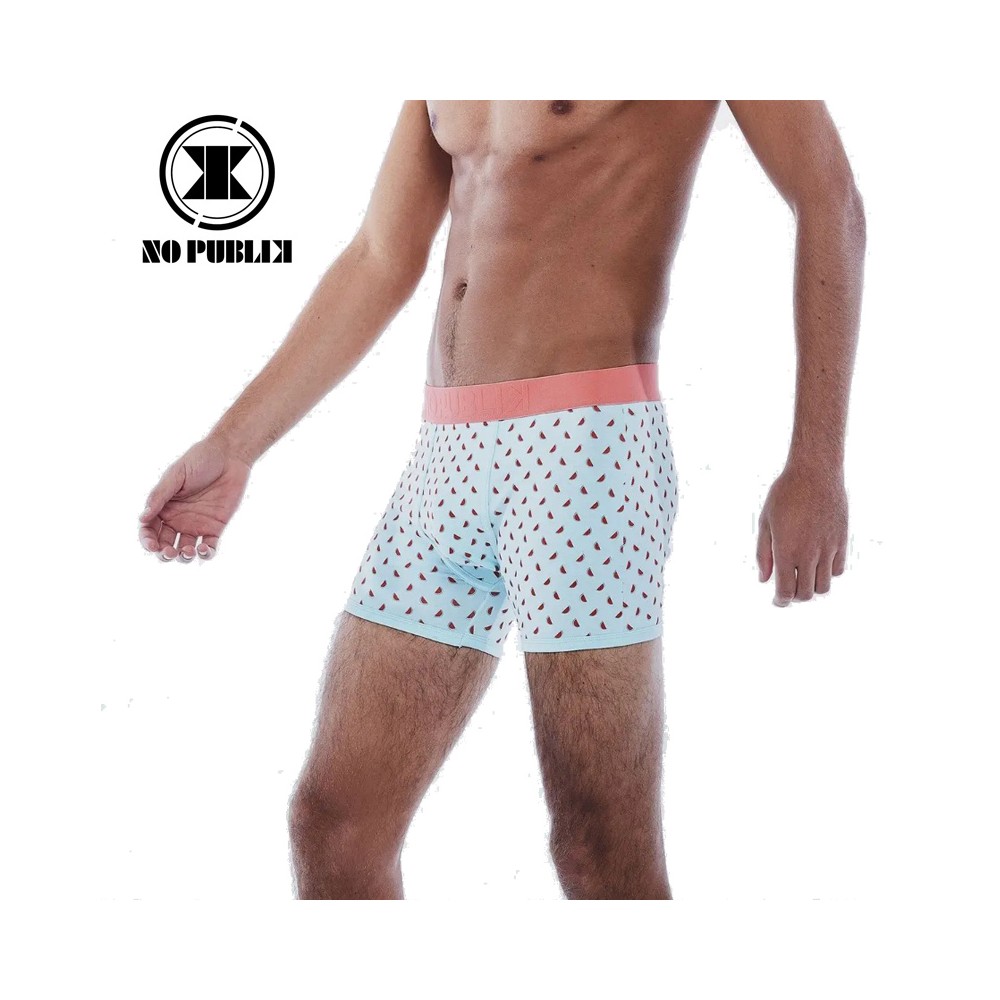 Boxer coton NO PUBLIK Watermelon Vert d'eau Homme