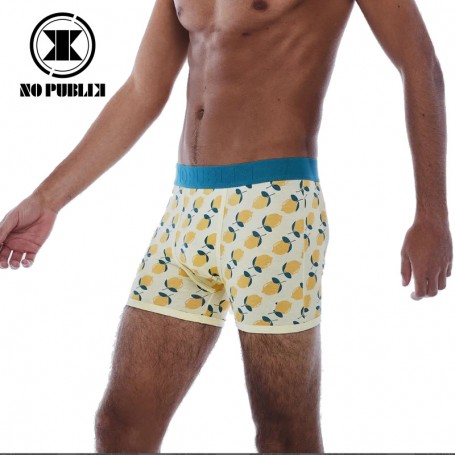 Boxer coton NO PUBLIK Lemon Jaune Homme