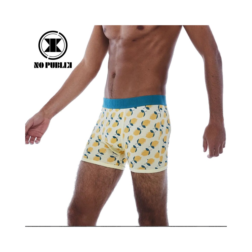 Boxer coton NO PUBLIK Lemon Jaune Homme