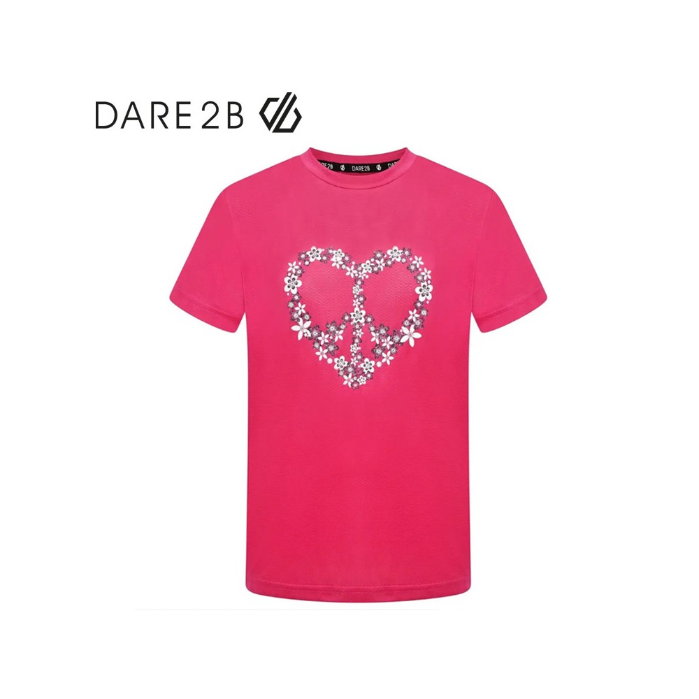 Tee-shirt de randonnée DARE 2B Rightful Framboise Junior