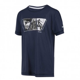 Tee-shirt de randonnée REGATTA Alvarado V Bleu denim Junior