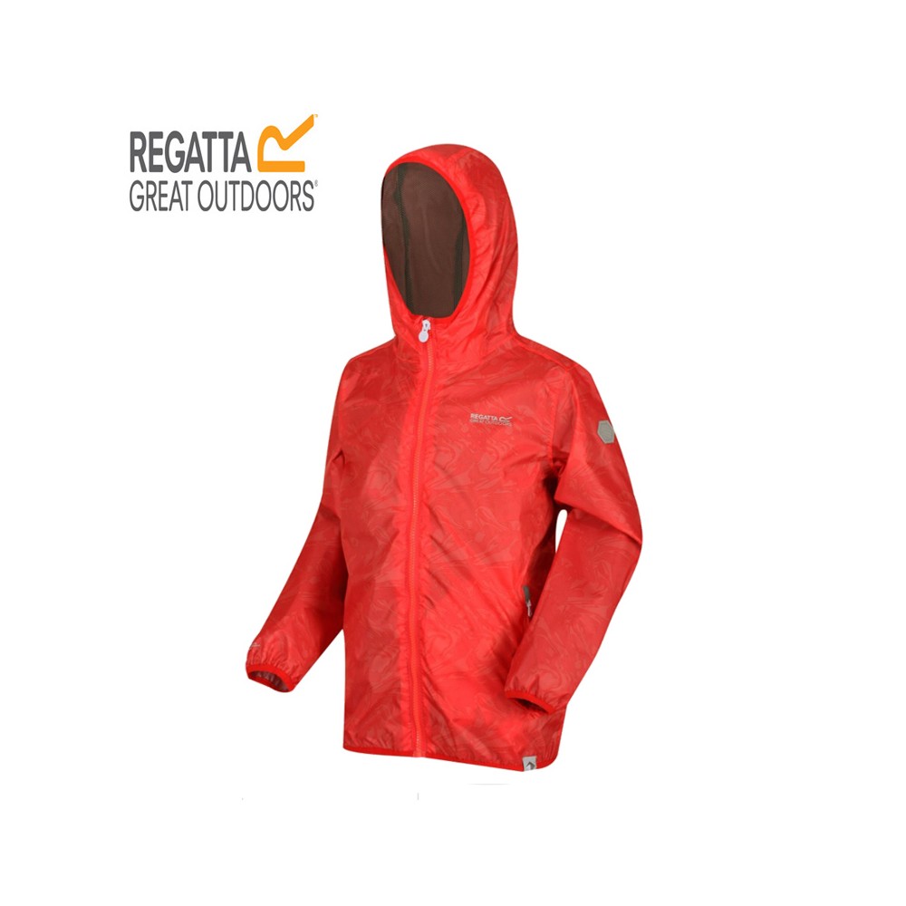 Veste imperméable REGATTA Printed Lever Corail Junior