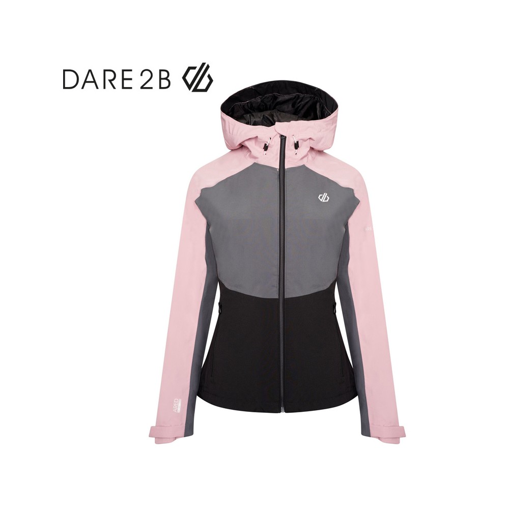 Veste imperméable DARE 2B Compete II Noir/Rose Femme