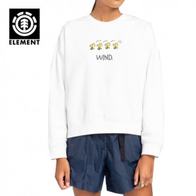 Sweat ELEMENT Peanuts Crew Blanc Femme