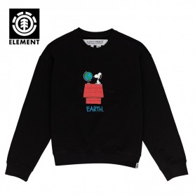 Sweat ELEMENT Peanuts Crew Noir Femme