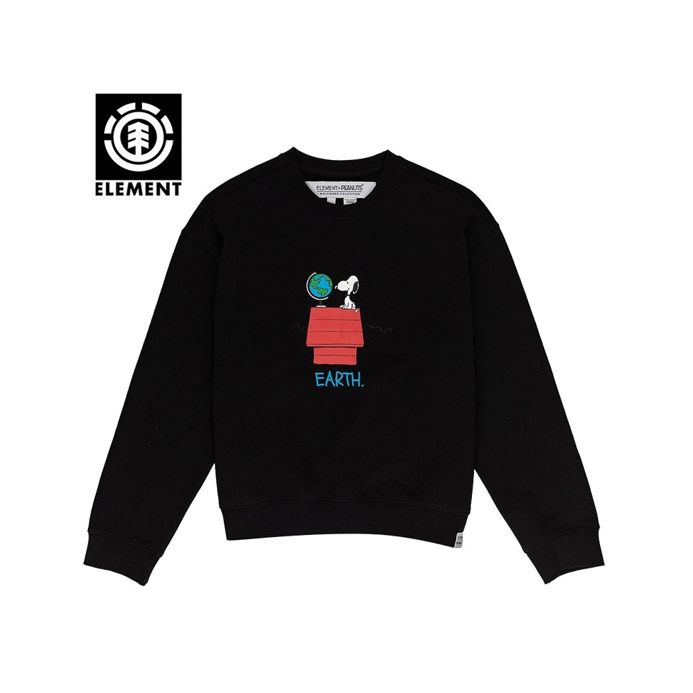 Sweat ELEMENT Peanuts Crew Noir Femme