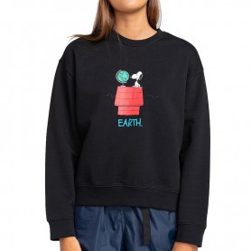 Sweat ELEMENT Peanuts Crew Noir Femme