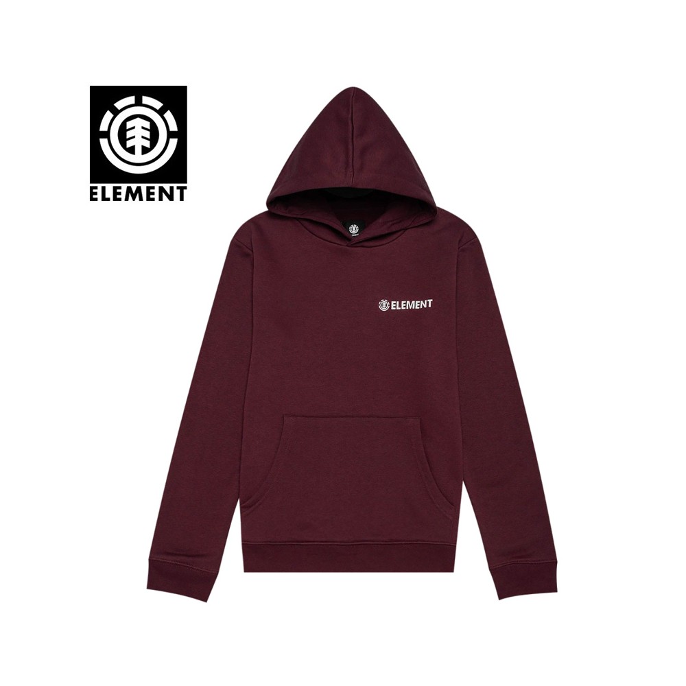 Sweat ELEMENT Blazin Chest Hood Lie de vin Junior