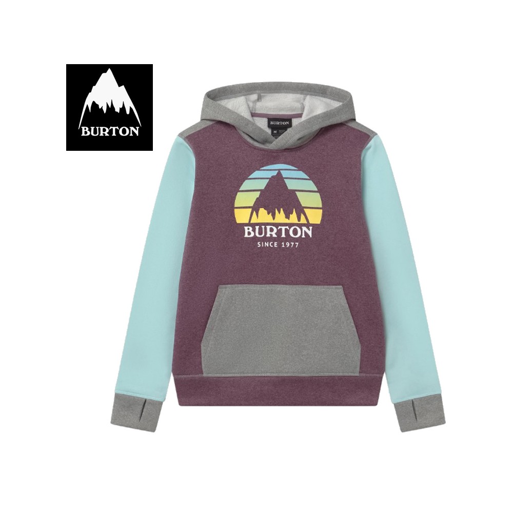 Sweat à capuche BURTON Oak Violine / Gris Junior