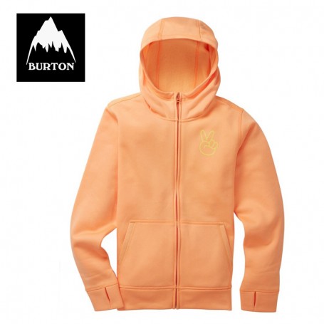 Sweat zippé à capuche BURTON Oak Papaye Junior